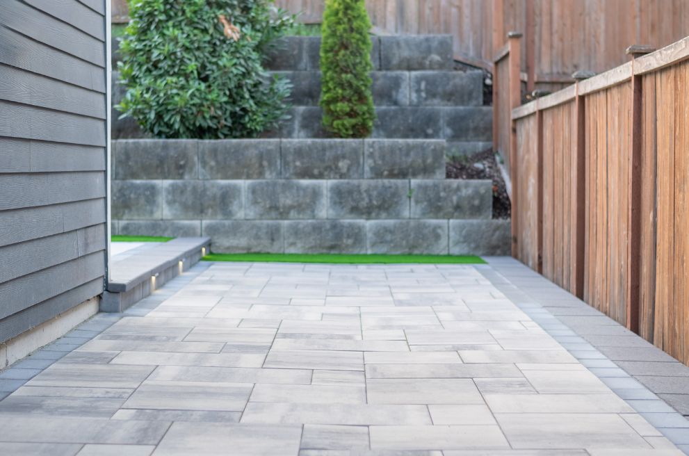 paver patio retaining wall outdoor living