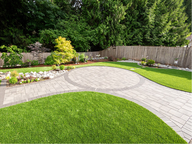 Paver Patio Olympia WA decorative stone pattern
