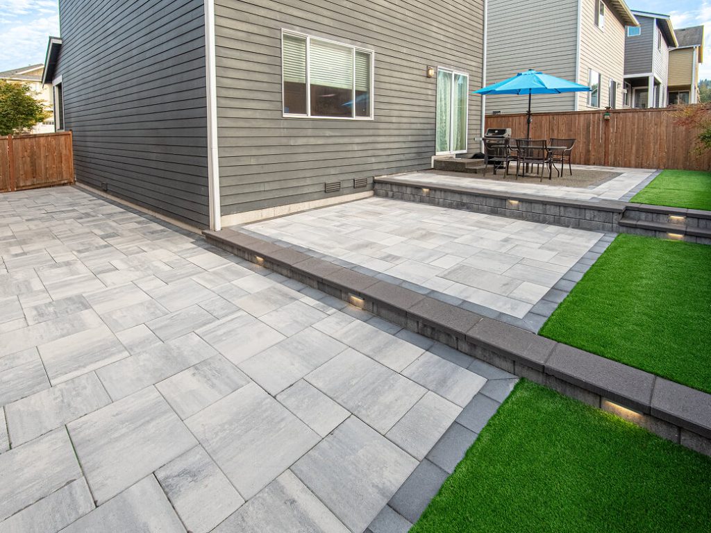 porcelain pavers installation Redmond patio surface